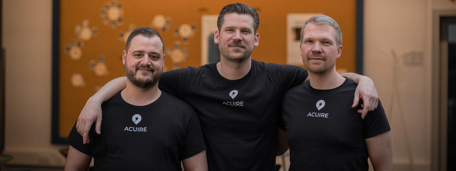 Team von Acuire: Fabian Göddert, Lukas Naumann, Michael Geigerhilk